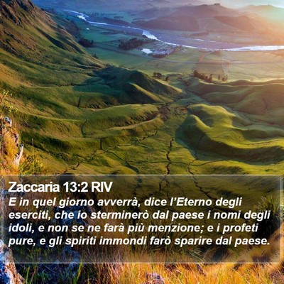 Zaccaria 13:2 RIV Bible Verse Image