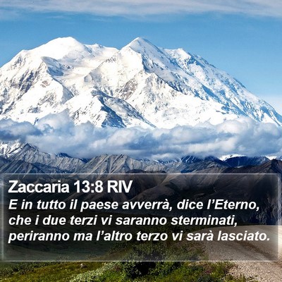 Zaccaria 13:8 RIV Bible Verse Image