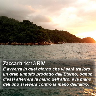 Zaccaria 14:13 RIV Bible Verse Image