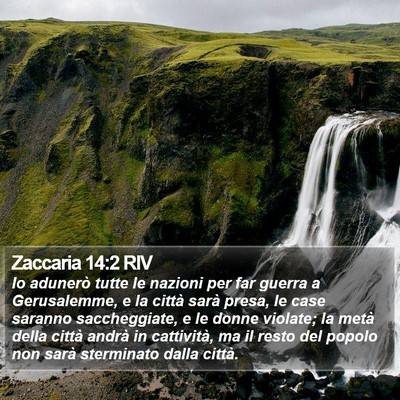 Zaccaria 14:2 RIV Bible Verse Image
