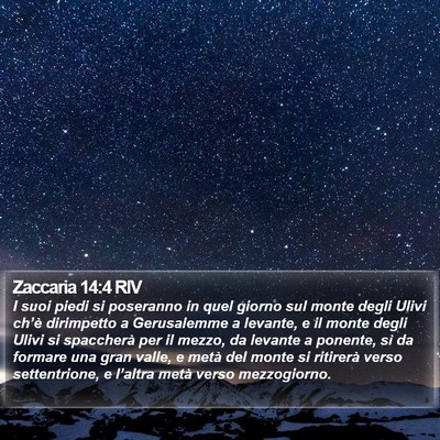 Zaccaria 14:4 RIV Bible Verse Image