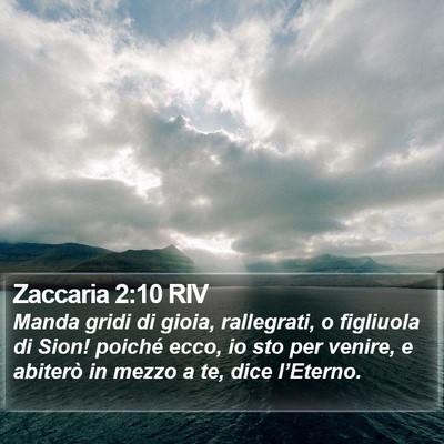 Zaccaria 2:10 RIV Bible Verse Image