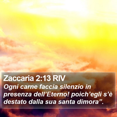 Zaccaria 2:13 RIV Bible Verse Image