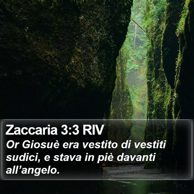Zaccaria 3:3 RIV Bible Verse Image