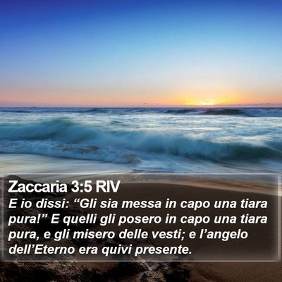 Zaccaria 3:5 RIV Bible Verse Image