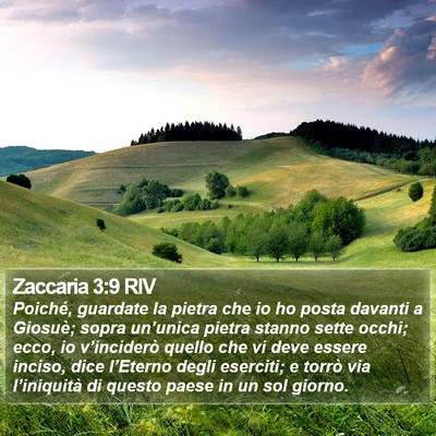 Zaccaria 3:9 RIV Bible Verse Image