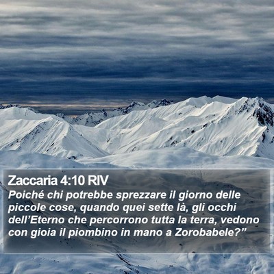 Zaccaria 4:10 RIV Bible Verse Image