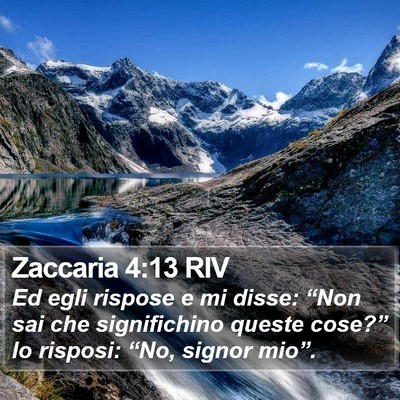 Zaccaria 4:13 RIV Bible Verse Image