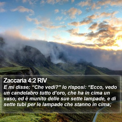 Zaccaria 4:2 RIV Bible Verse Image