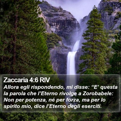 Zaccaria 4:6 RIV Bible Verse Image