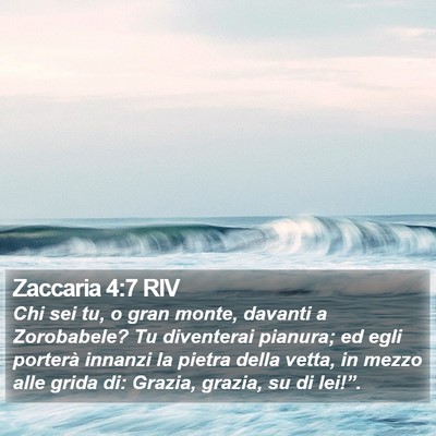 Zaccaria 4:7 RIV Bible Verse Image