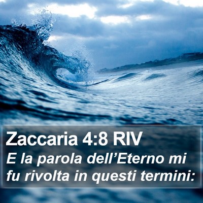 Zaccaria 4:8 RIV Bible Verse Image