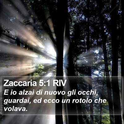 Zaccaria 5:1 RIV Bible Verse Image