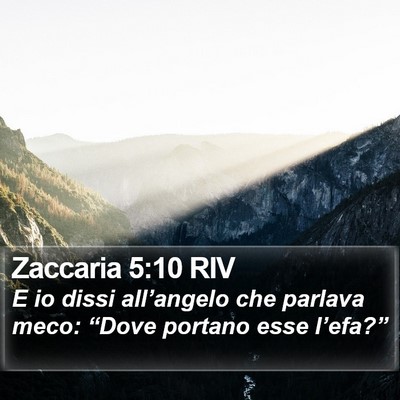 Zaccaria 5:10 RIV Bible Verse Image