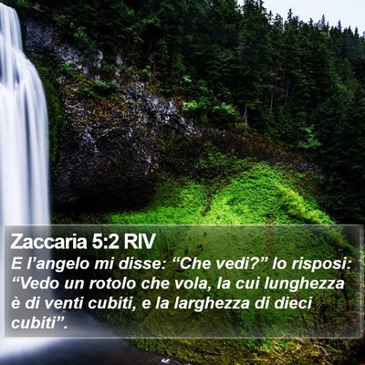 Zaccaria 5:2 RIV Bible Verse Image