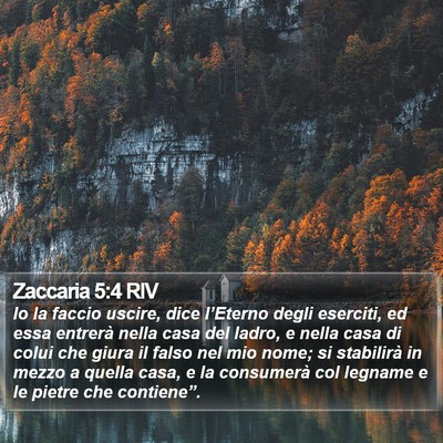 Zaccaria 5:4 RIV Bible Verse Image