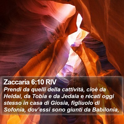 Zaccaria 6:10 RIV Bible Verse Image