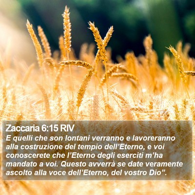 Zaccaria 6:15 RIV Bible Verse Image