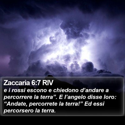 Zaccaria 6:7 RIV Bible Verse Image