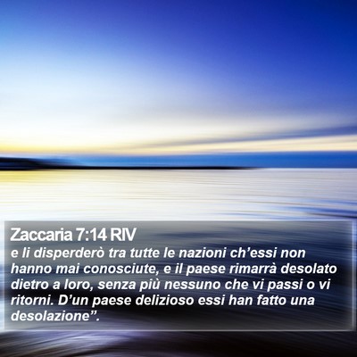 Zaccaria 7:14 RIV Bible Verse Image