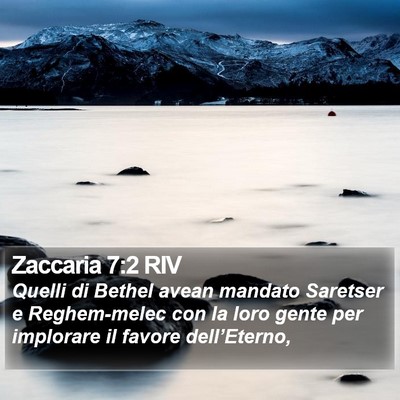Zaccaria 7:2 RIV Bible Verse Image