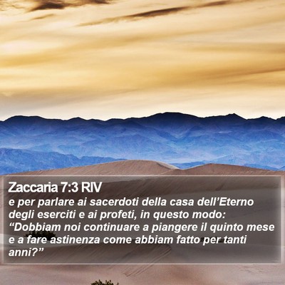 Zaccaria 7:3 RIV Bible Verse Image