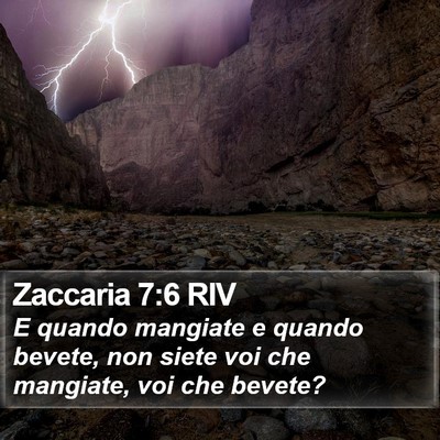 Zaccaria 7:6 RIV Bible Verse Image
