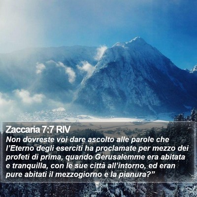 Zaccaria 7:7 RIV Bible Verse Image