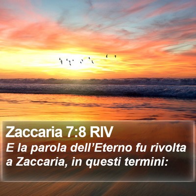 Zaccaria 7:8 RIV Bible Verse Image