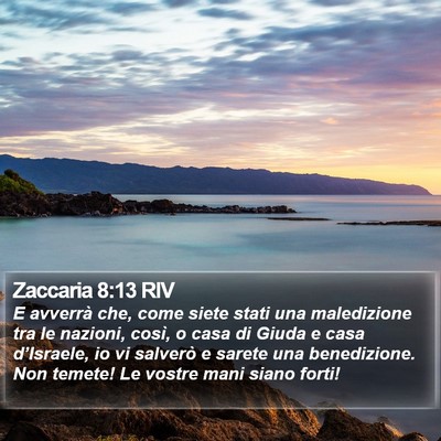 Zaccaria 8:13 RIV Bible Verse Image