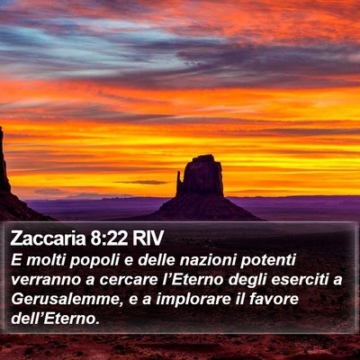 Zaccaria 8:22 RIV Bible Verse Image