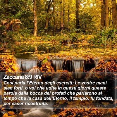 Zaccaria 8:9 RIV Bible Verse Image