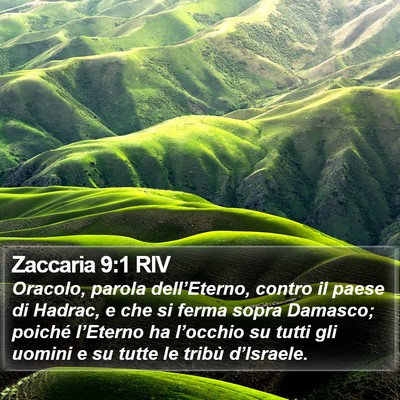 Zaccaria 9:1 RIV Bible Verse Image