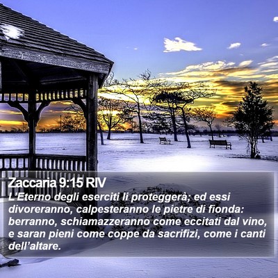 Zaccaria 9:15 RIV Bible Verse Image