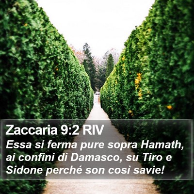 Zaccaria 9:2 RIV Bible Verse Image