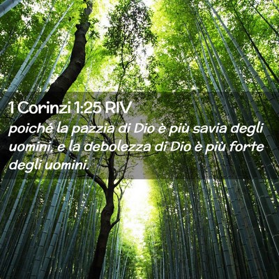 Picture 02 - 1 Corinzi 1:25 RIV - poiché la pazzia di Dio è più savia degli - Bible Verse Picture