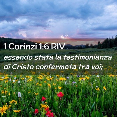 Picture 02 - 1 Corinzi 1:6 RIV - essendo stata la testimonianza di Cristo - Bible Verse Picture