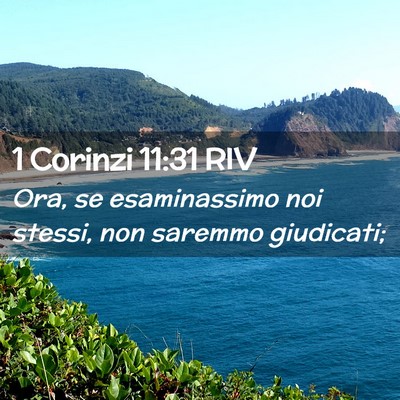 Picture 02 - 1 Corinzi 11:31 RIV - Ora, se esaminassimo noi stessi, non saremmo - Bible Verse Picture