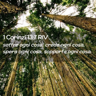 Picture 02 - 1 Corinzi 13:7 RIV - soffre ogni cosa, crede ogni cosa, spera ogni - Bible Verse Picture