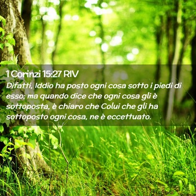 Picture 02 - 1 Corinzi 15:27 RIV - Difatti, Iddio ha posto ogni cosa sotto i piedi - Bible Verse Picture