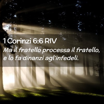 Picture 02 - 1 Corinzi 6:6 RIV - Ma il fratello processa il fratello, e lo fa - Bible Verse Picture