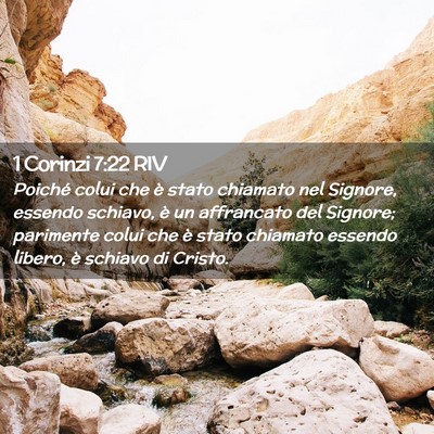 Picture 02 - 1 Corinzi 7:22 RIV - Poiché colui che è stato chiamato nel Signore, - Bible Verse Picture