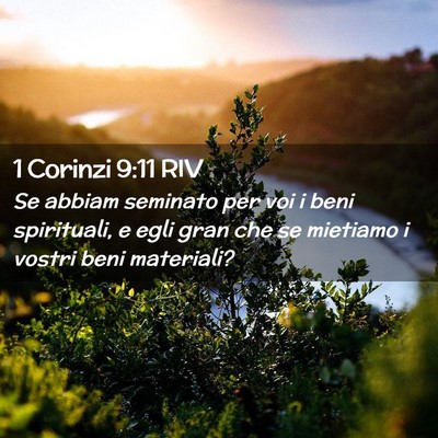 Picture 02 - 1 Corinzi 9:11 RIV - Se abbiam seminato per voi i beni spirituali, e - Bible Verse Picture