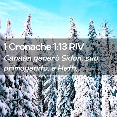 Picture 02 - 1 Cronache 1:13 RIV - Canaan generò Sidon, suo primogenito, e - Bible Verse Picture
