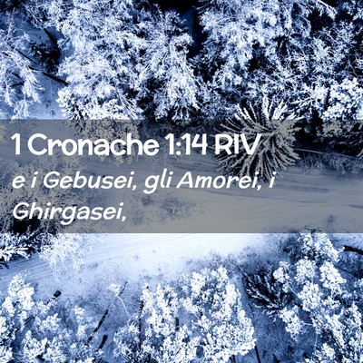 Picture 02 - 1 Cronache 1:14 RIV - e i Gebusei, gli Amorei, i - Bible Verse Picture