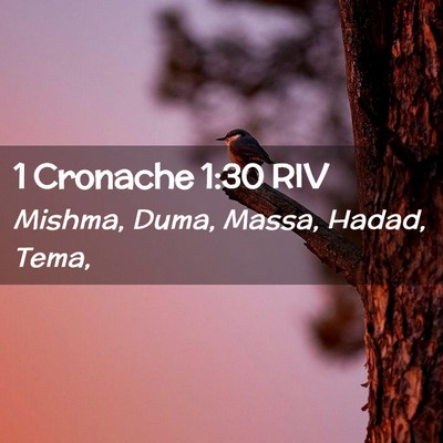 Picture 02 - 1 Cronache 1:30 RIV - Mishma, Duma, Massa, Hadad, - Bible Verse Picture