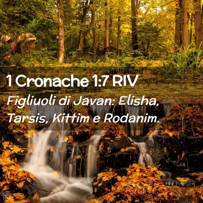 Picture 02 - 1 Cronache 1:7 RIV - Figliuoli di Javan: Elisha, Tarsis, Kittim e - Bible Verse Picture