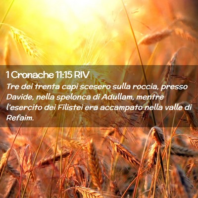 Picture 02 - 1 Cronache 11:15 RIV - Tre dei trenta capi scesero sulla roccia, presso - Bible Verse Picture
