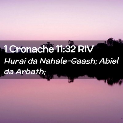Picture 02 - 1 Cronache 11:32 RIV - Hurai da Nahale-Gaash; Abiel da - Bible Verse Picture