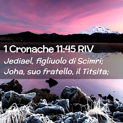 Picture 02 - 1 Cronache 11:45 RIV - Jediael, figliuolo di Scimri; Joha, suo fratello, - Bible Verse Picture